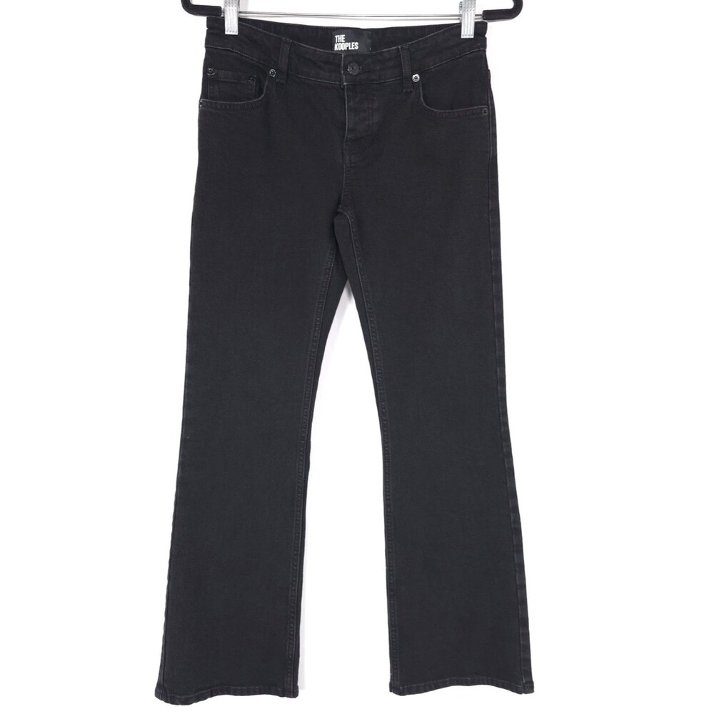 THE‎ KOOPLES Women's New Jeans Stretch Bootcut Flare 26 Black Designer